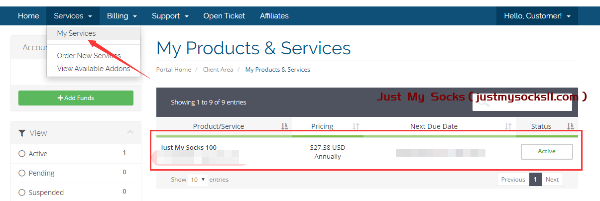Just My Socks信息查看
